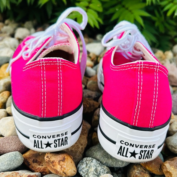Women's Pink Canvas Converses - Picture 2 of 4
